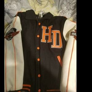 Harley Davidson varsity style jacket